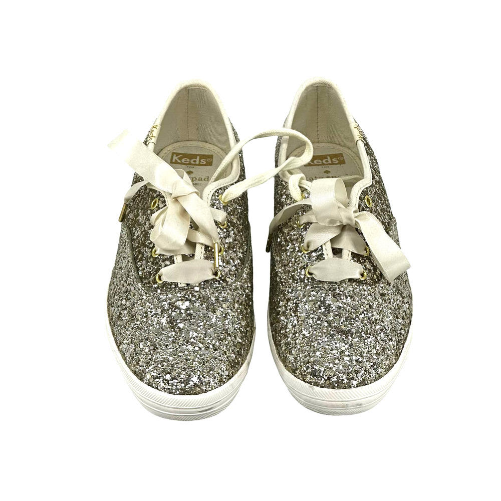Keds X Kate Spade New York Glitter Sneakers Stylish Comfy Glam Chic Size 8 - Picture 10 of 10